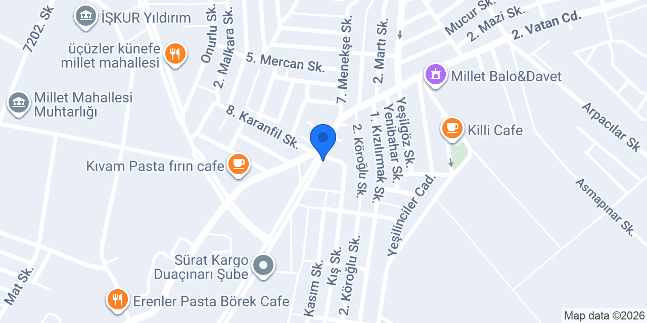 Kılıçaslan pilavcısı konumu