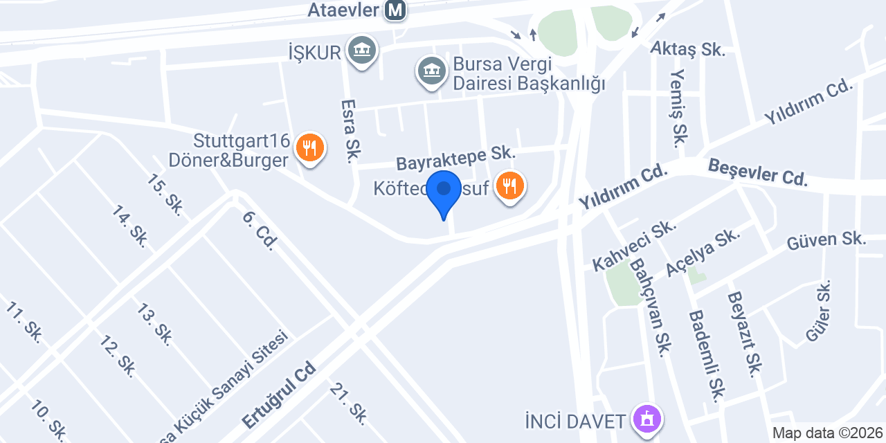 Arzu Taner Özel Öğretim Kursu konumu