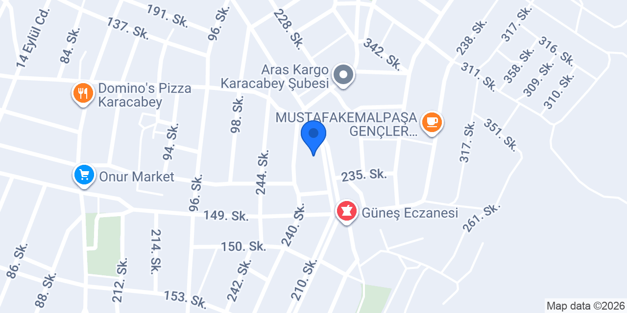 Hacı Ahmediye Onur İlkokulu konumu
