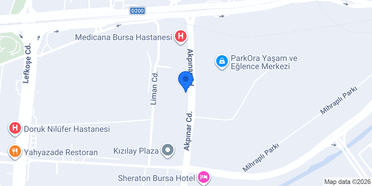 Crowne Plaza Bursa konumu