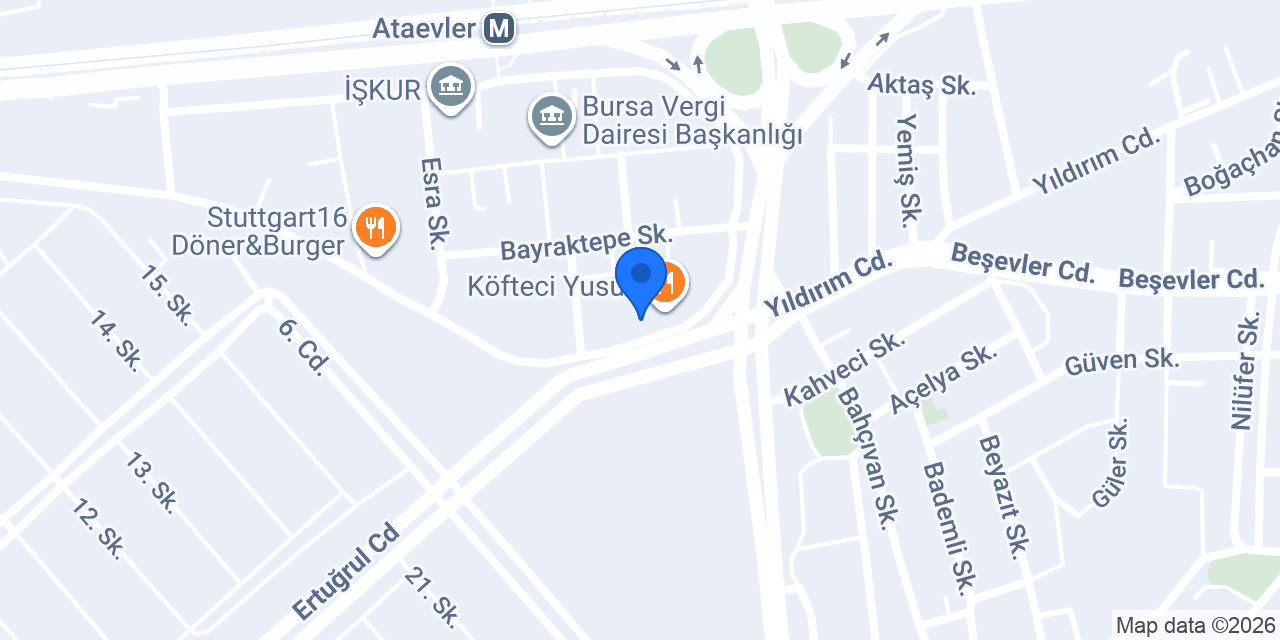 Özanlı Hukuk Bürosu konumu