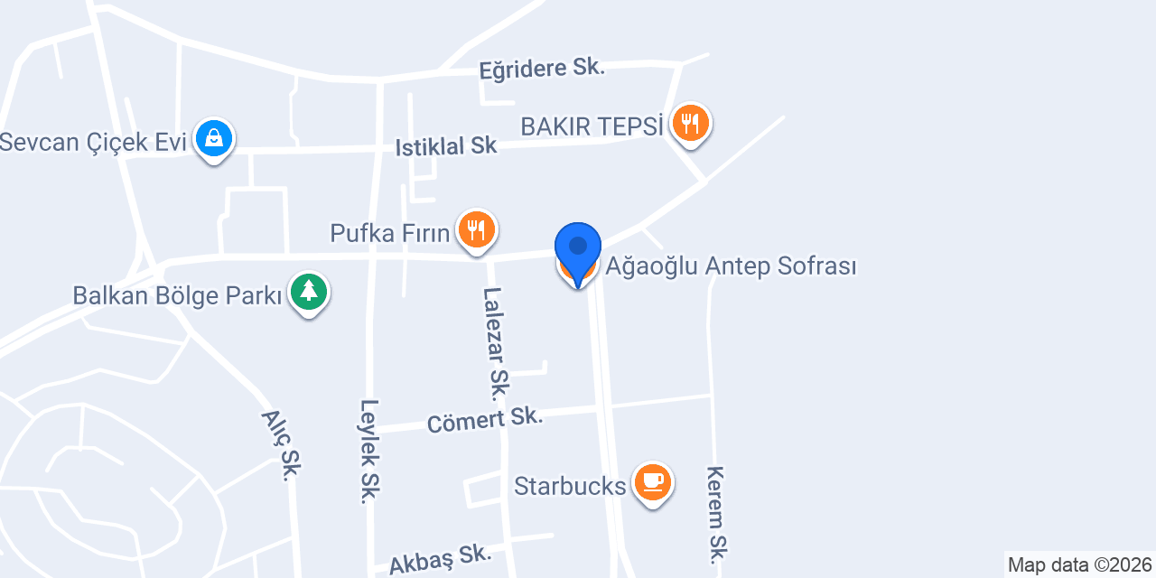 Ağaoğlu Antep Sofrası konumu