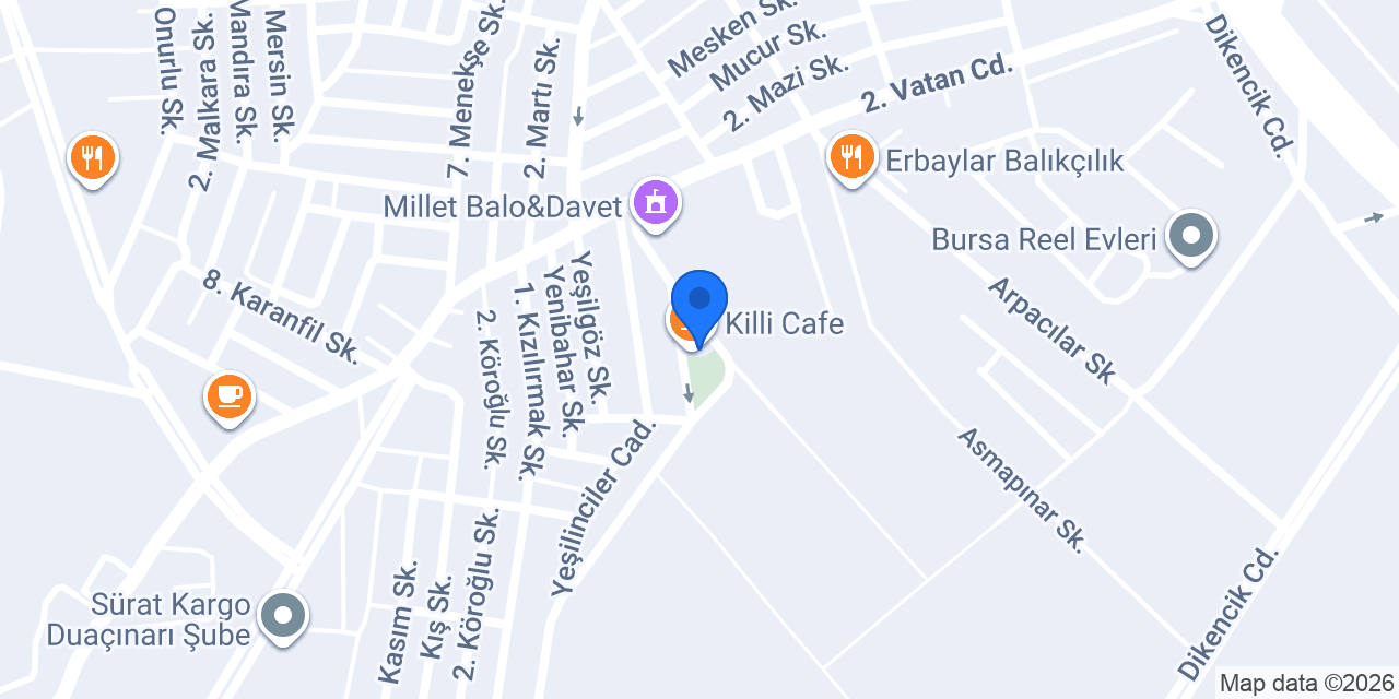 Killi Cafe konumu