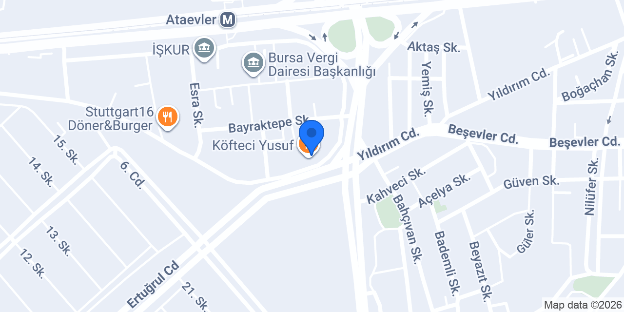 DenizBank Beşevler Şubesi konumu