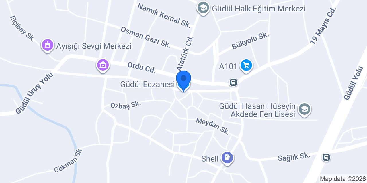 Güdül Eczanesi konumu
