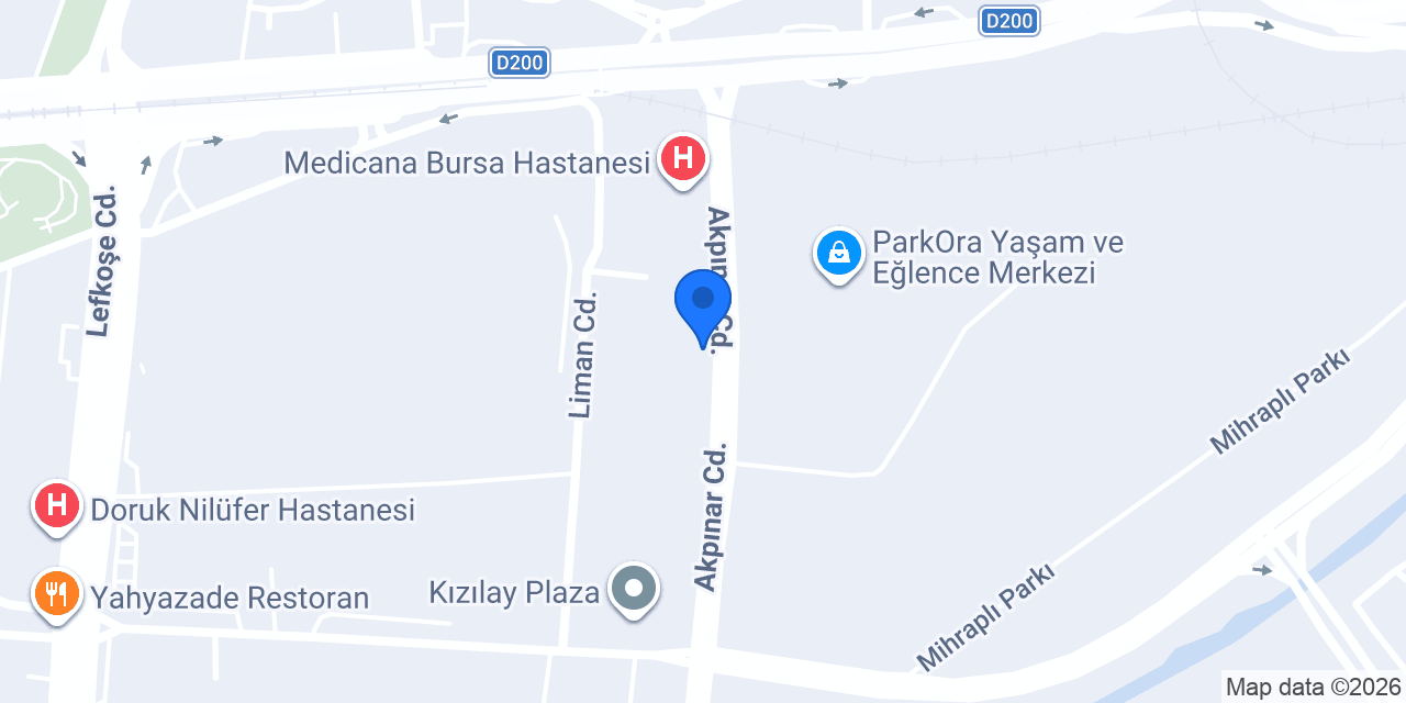 Burgan Bank Bursa Plaza Şubesi konumu