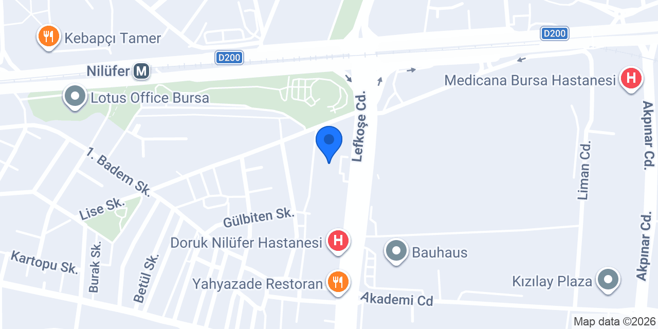 Bursa Homes konumu