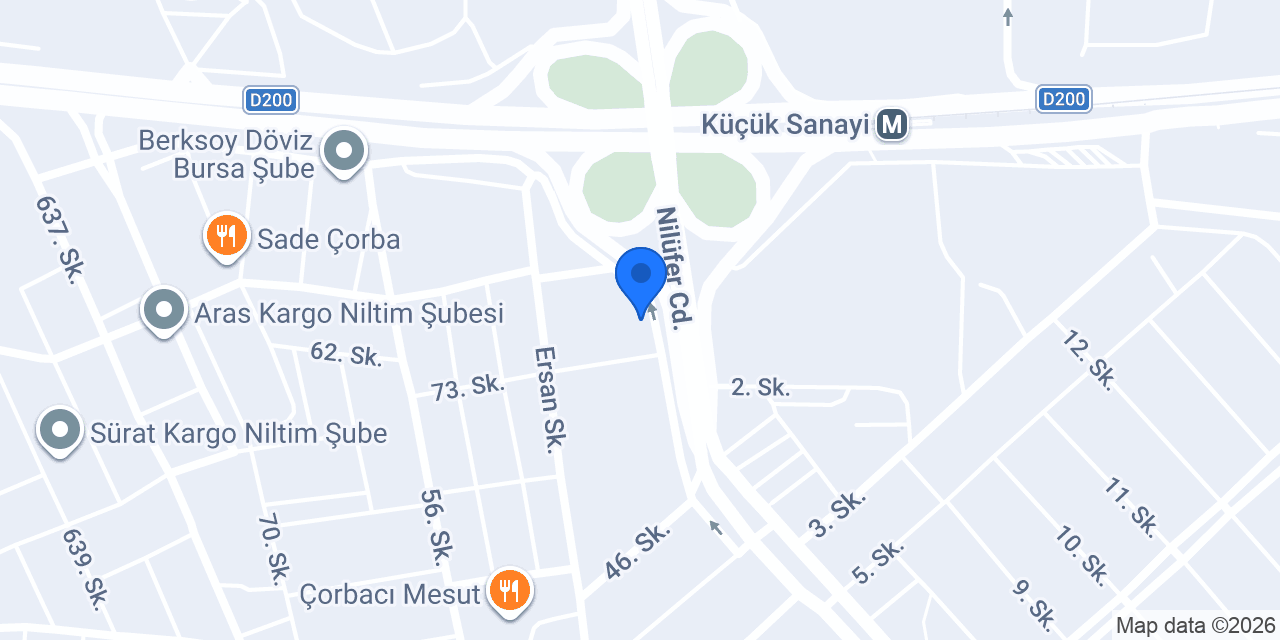 Akbank Beşevler Sanayi/Bursa Şubesi konumu