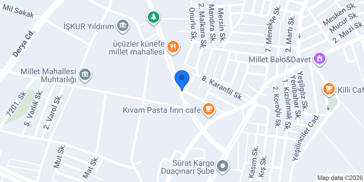 Kardo Maraş Dondurma konumu