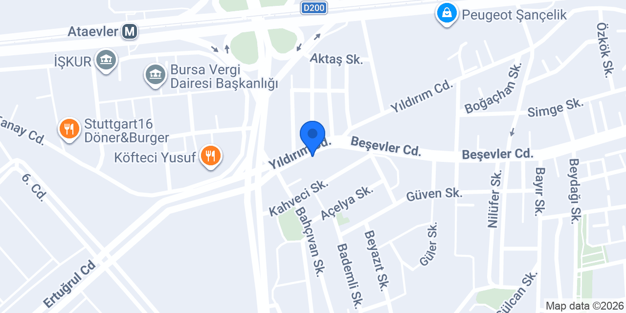 Mavi Mega Özel Öğretim Kursu konumu