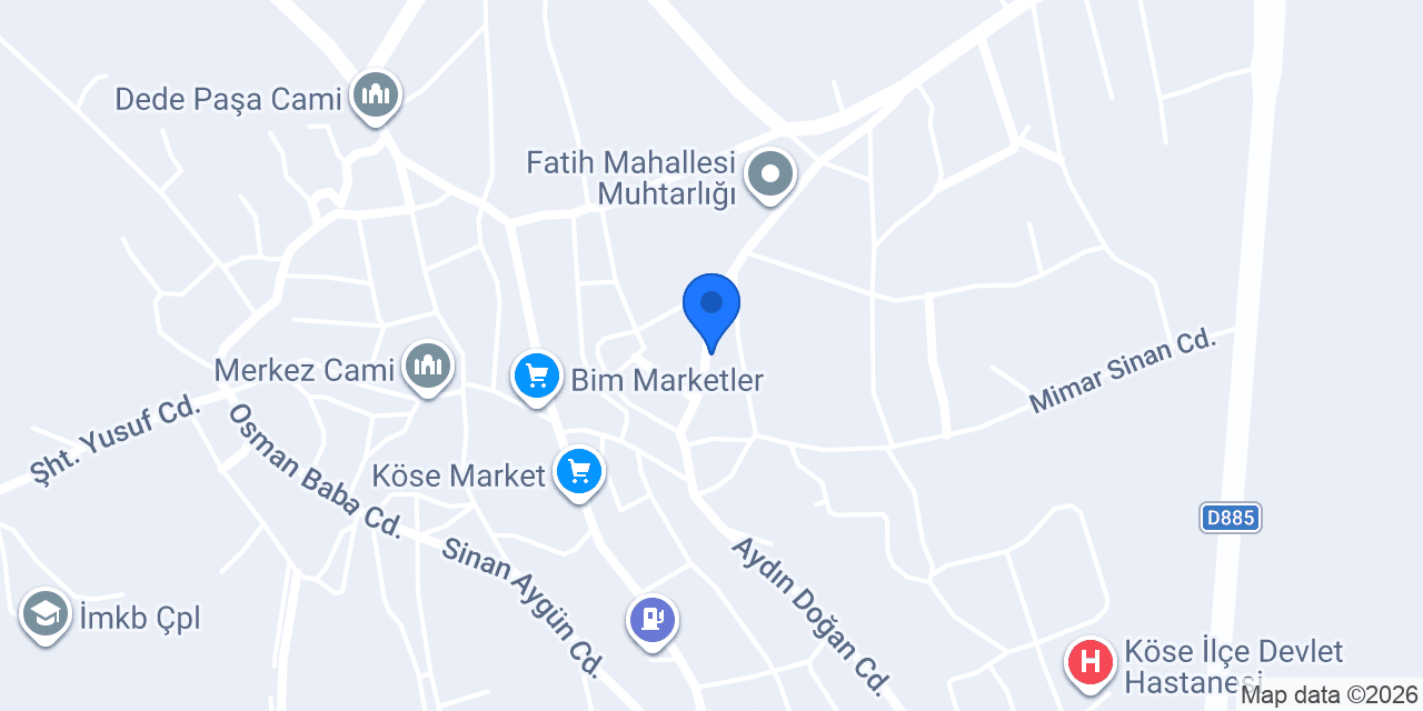 Köse İlçe Emniyet Amirliği konumu