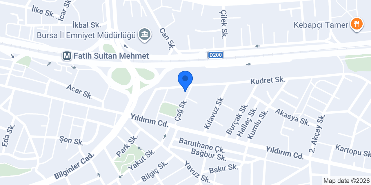 Bursa Sanat Evi konumu