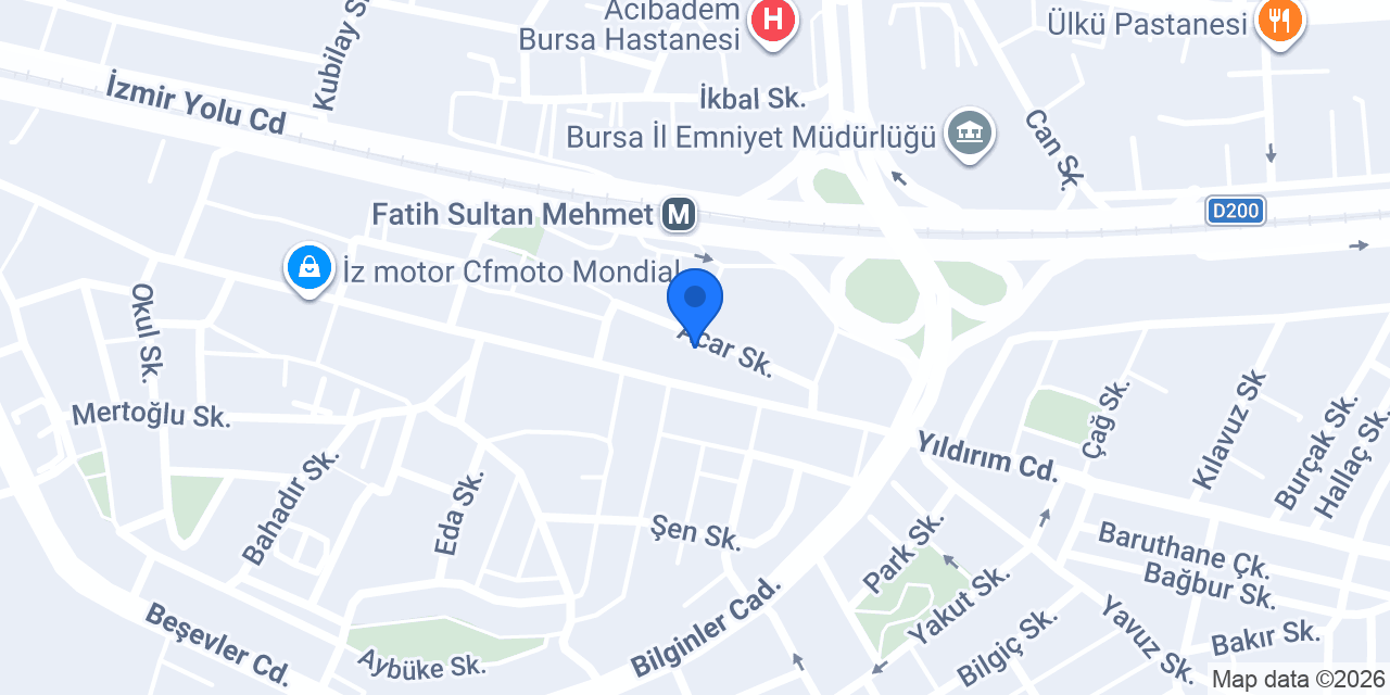 Bursa Başak Eczanesi konumu
