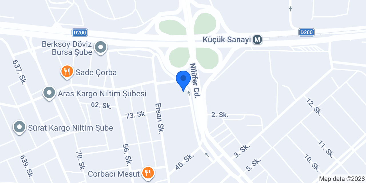 Türkiye Finans Nilüfer Şubesi konumu