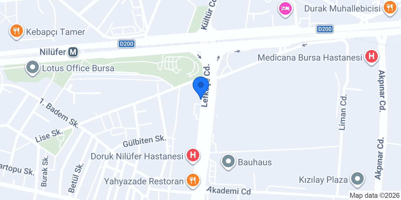 QNB Bursa Şubesi konumu