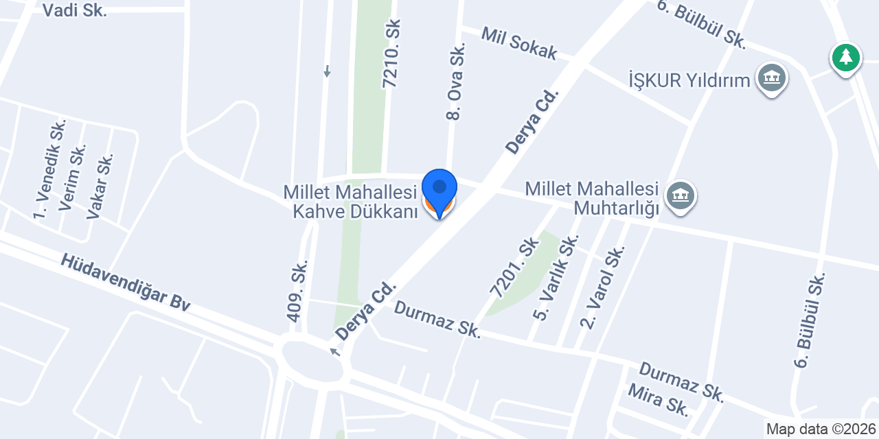 Millet Mahallesi Kahve Dükkanı konumu