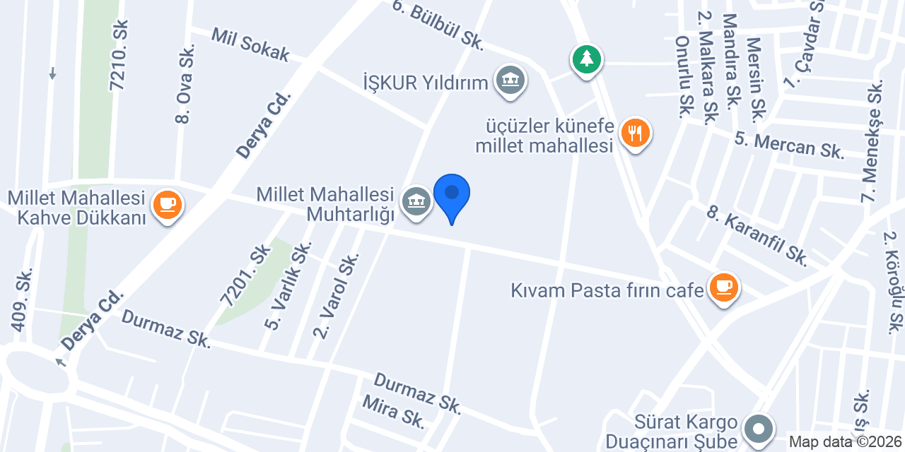 Bursa Diş Hekimi Deniz Şahin konumu