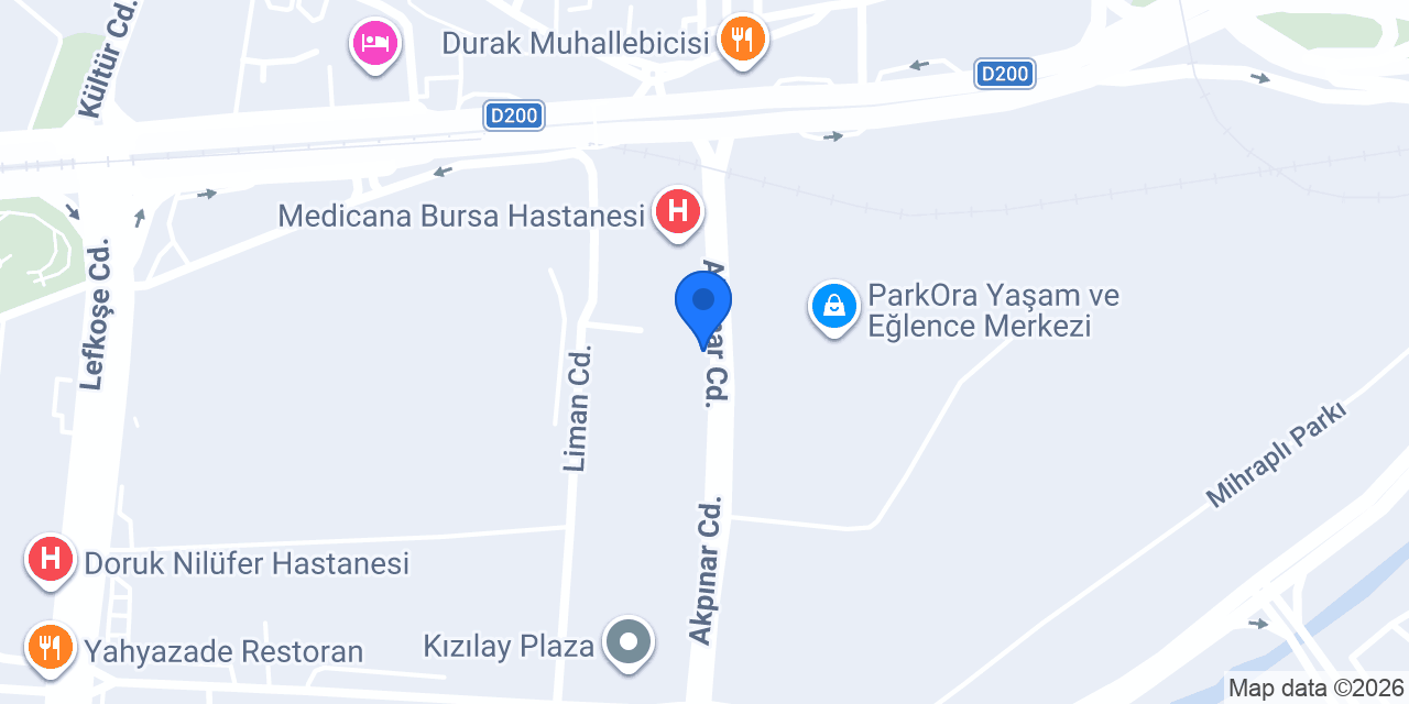 Fibabanka Bursa Şubesi konumu