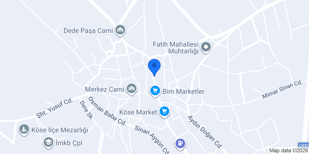 Ziraat Bankası Köse Şubesi konumu