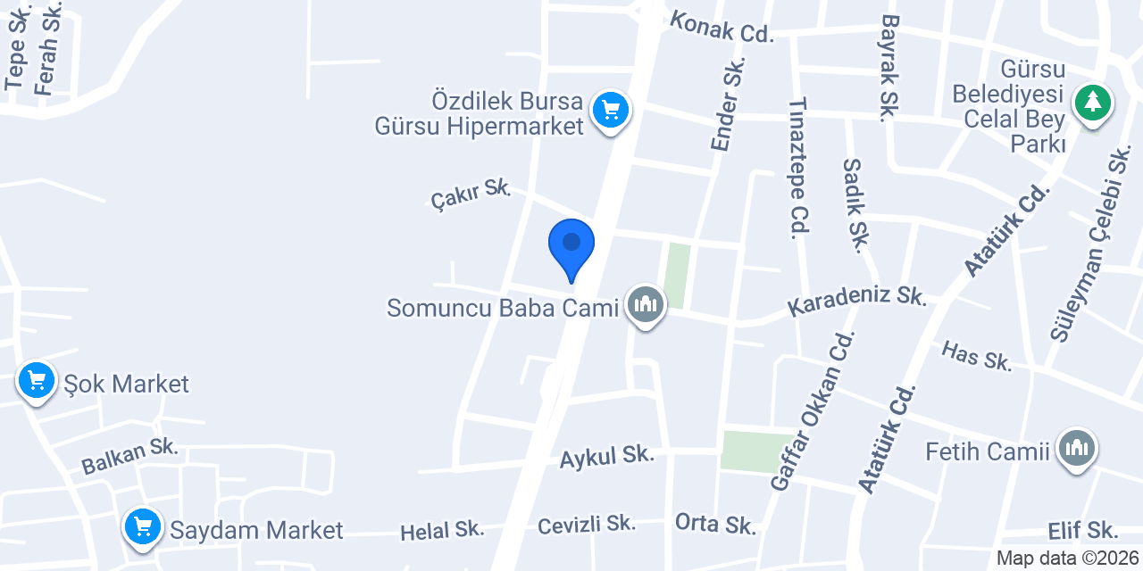 Kuafor Onur konumu