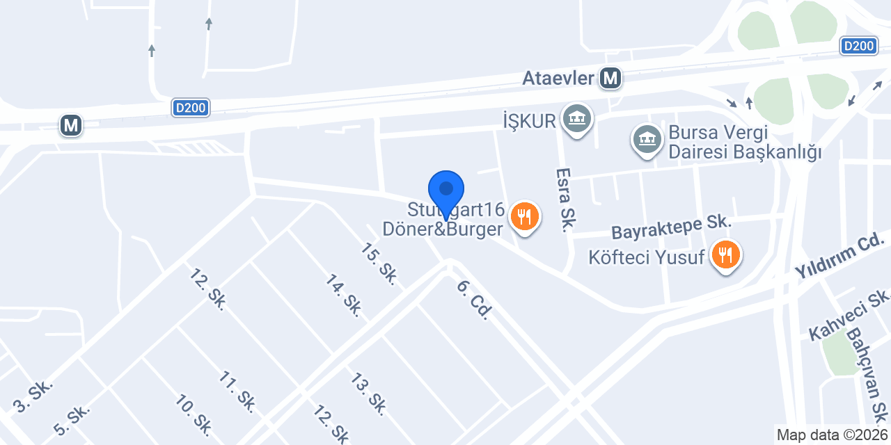 EKREM ŞAHİN AUTO BURSA konumu