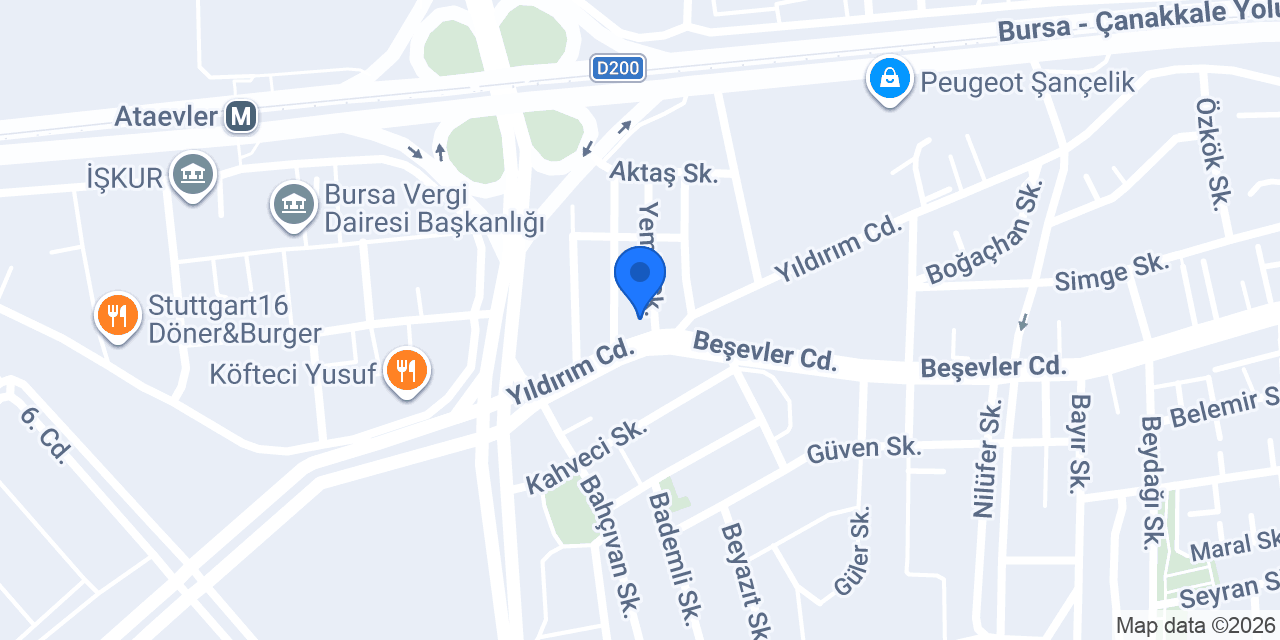 Yeni Yaşam Eczanesi (Nilüfer) konumu
