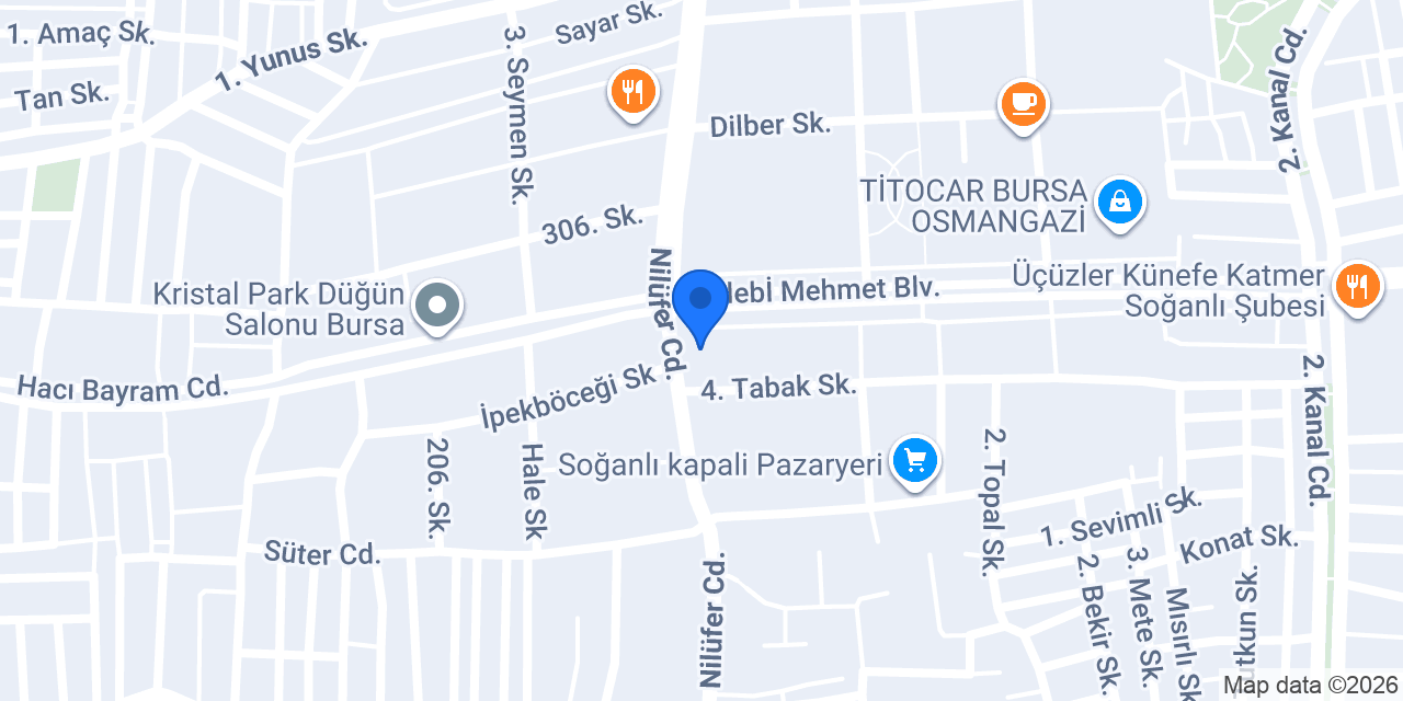 BULVAR PİDE BURSA SOĞANLI konumu