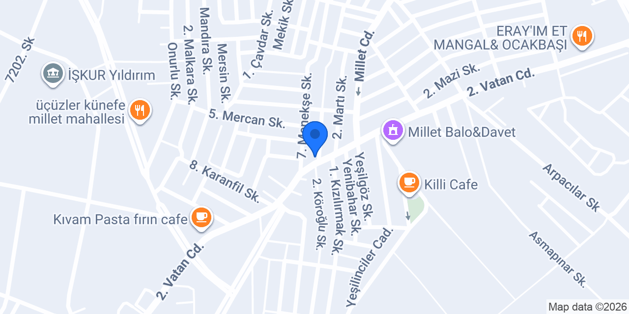 Millet Sağlık Eczanesi konumu
