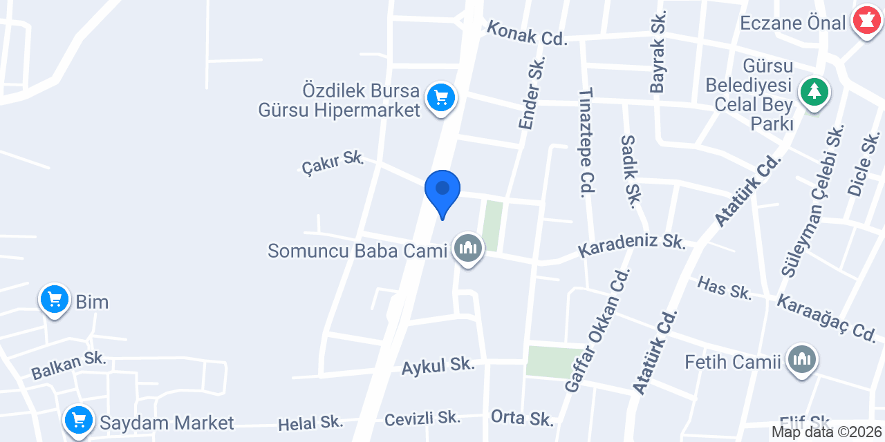 Minev Mobilya konumu