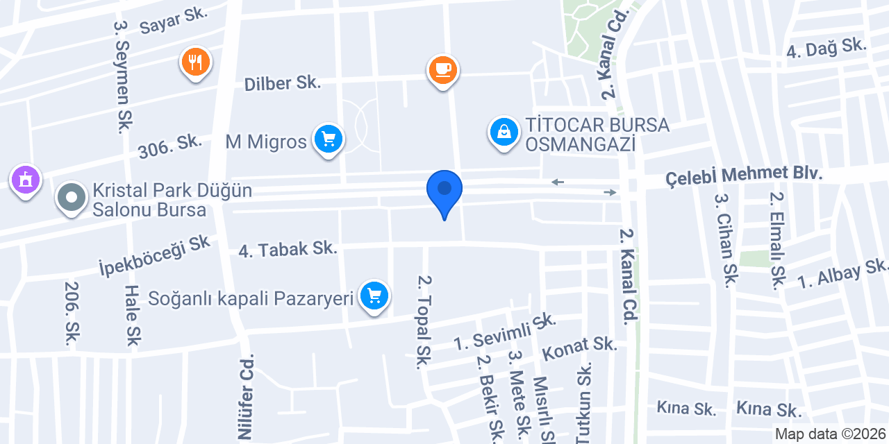 Bursa Soğanlı Domino's Pizza konumu