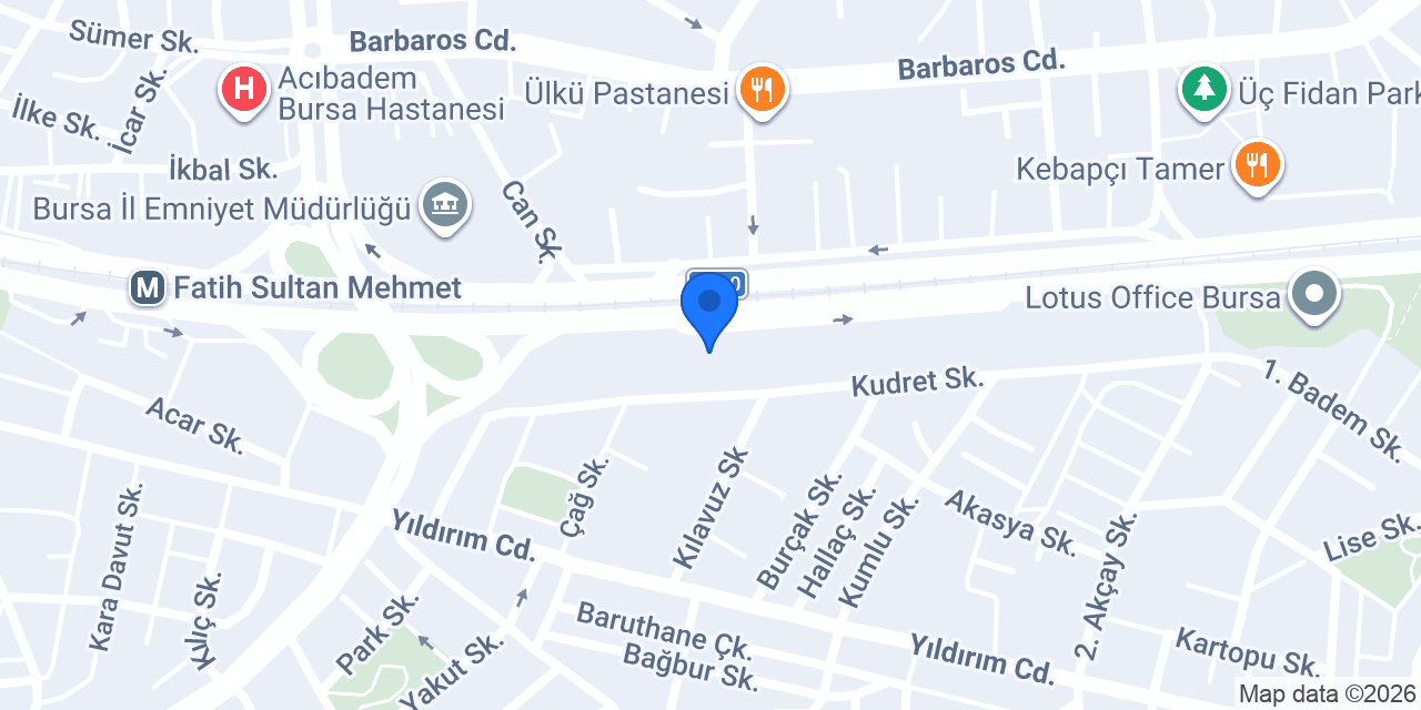 Bursa Lila Pilates Studio konumu