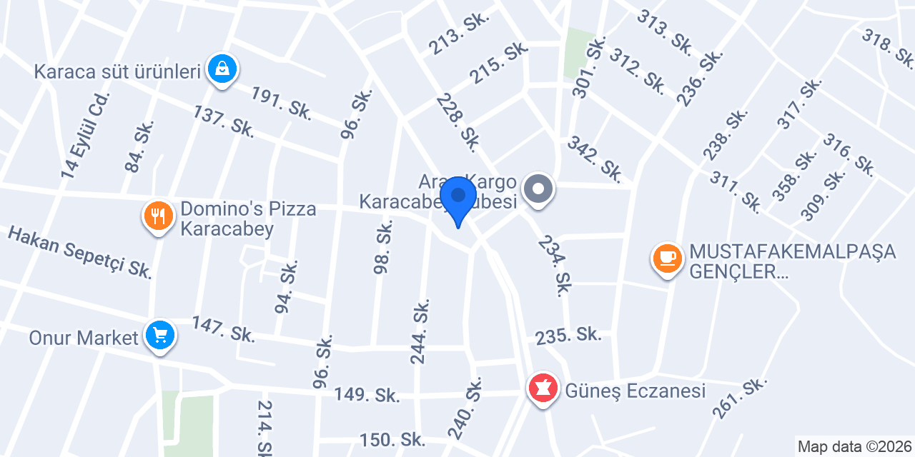 VERA PİZZA KARACABEY konumu