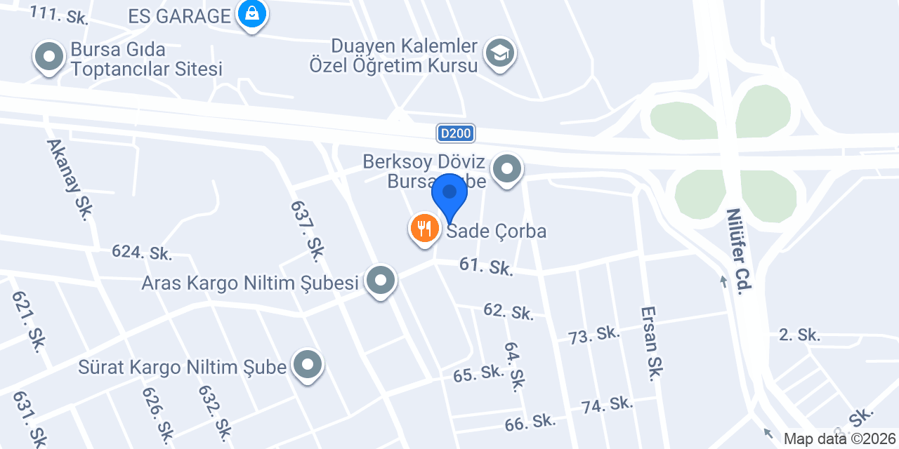 Erk Motorlu Araçlar konumu