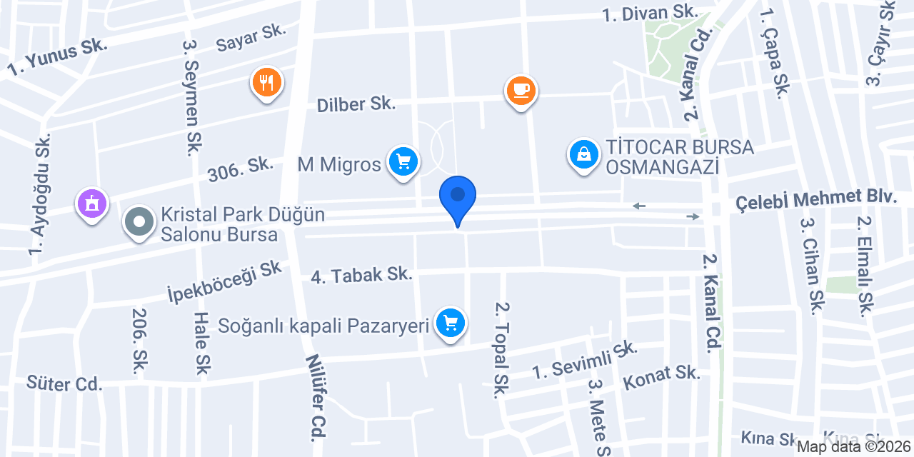 Özel Bursa Sürücü Kursu konumu