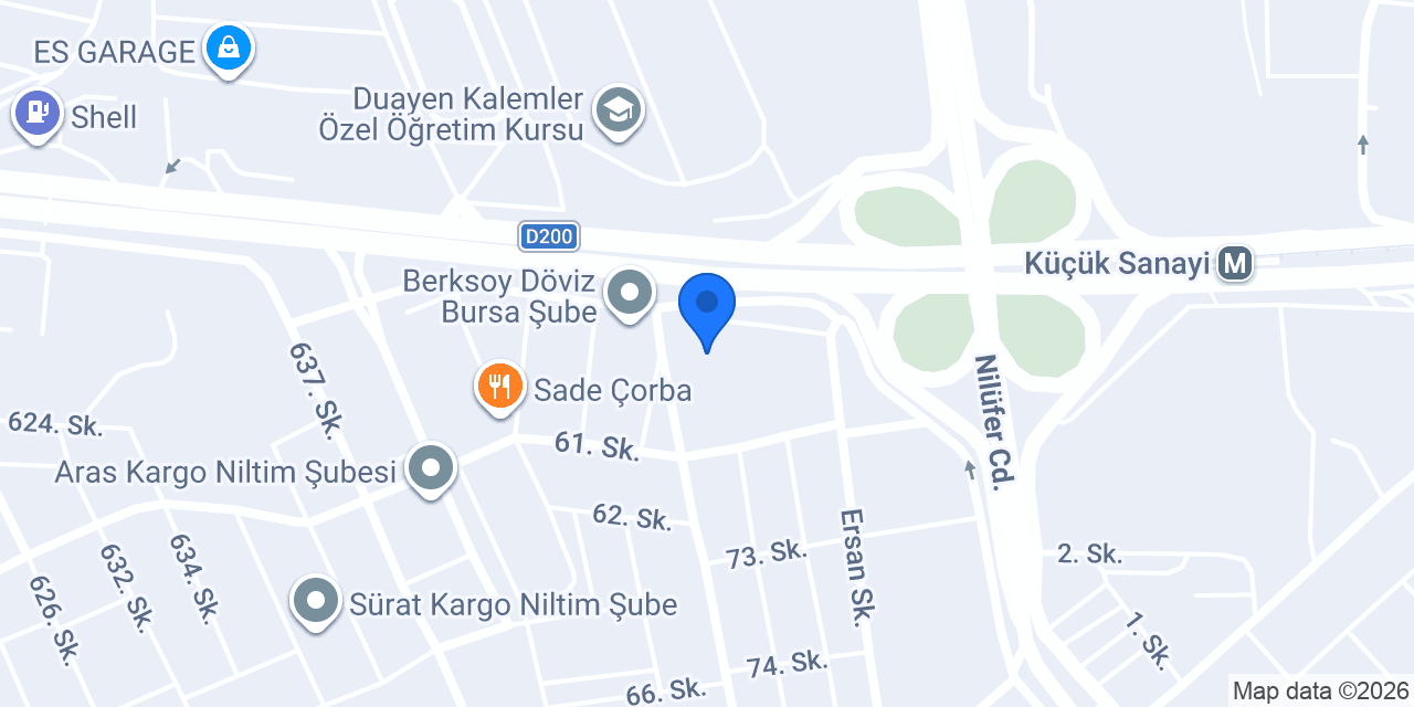 Yapı Kredi Bankası - Bursa Niltim Şubesi konumu
