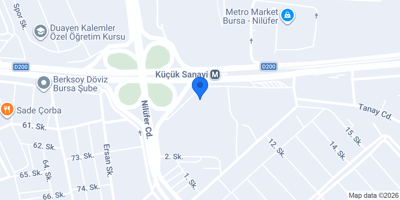 Nilüfer Veteriner Poliklinik konumu