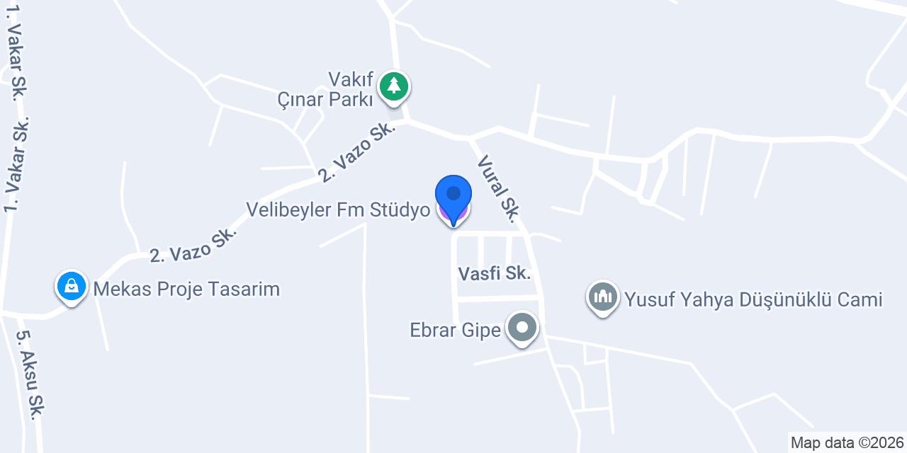 Velibeyler Fm Stüdyo konumu