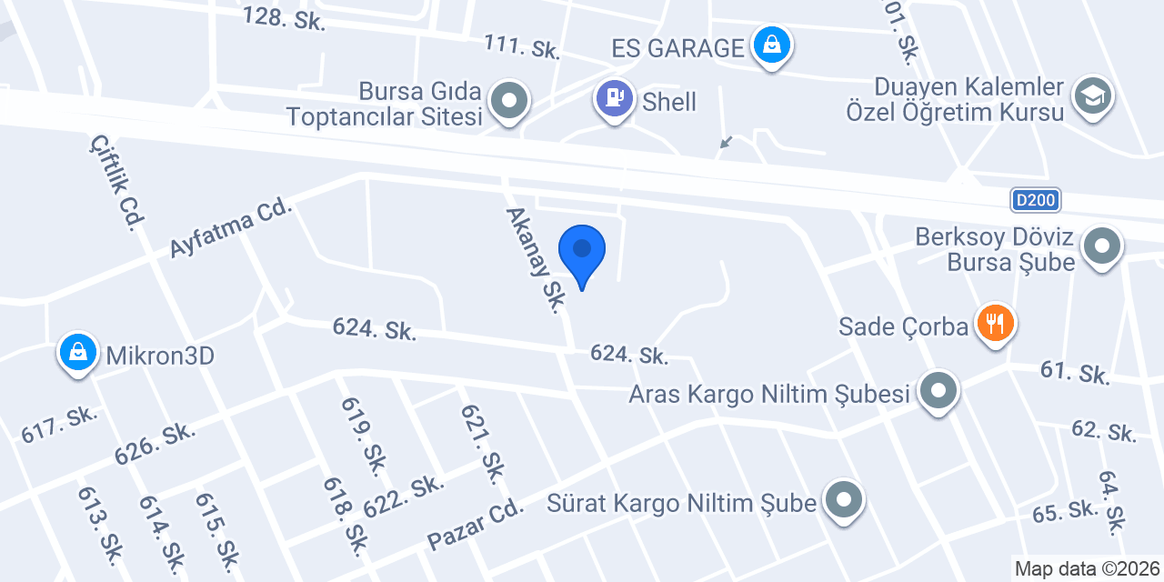 Bahçe Cafe konumu