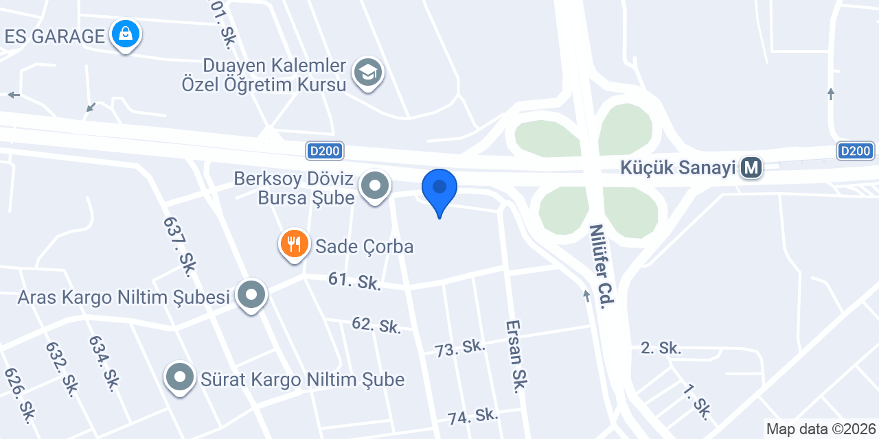 Nilüfer Oto Ekspertiz konumu