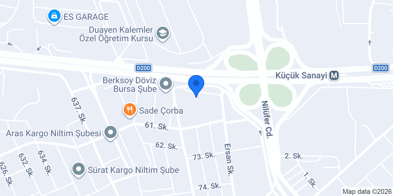 Dünya Katılım Bankası Nilüfer Şubesi konumu