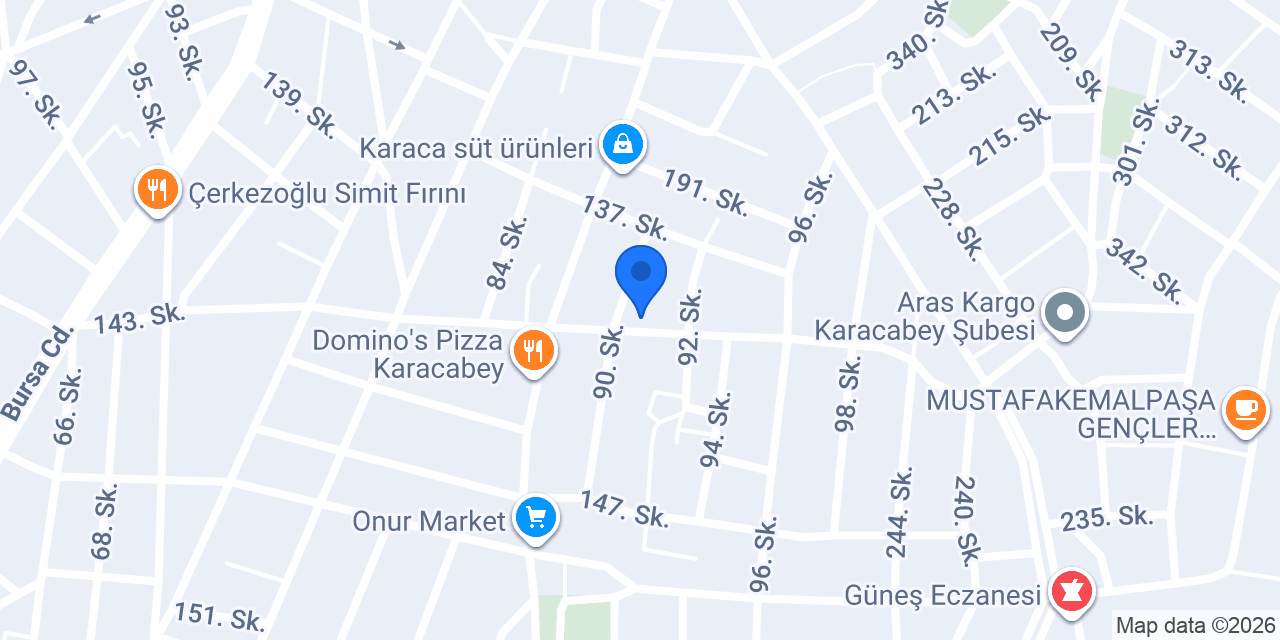 Karacabey Maraş Dondurma Salonu konumu