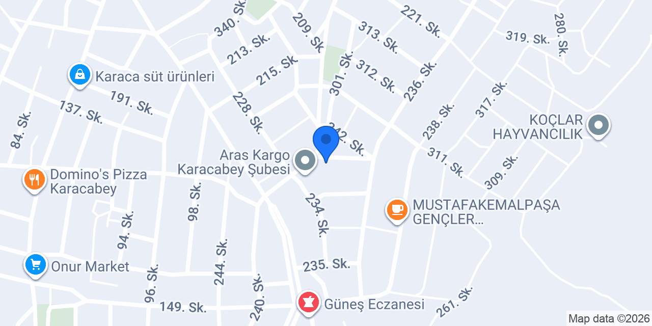 KARACABEY ÇELİK KAPI/AMERİKAN -MEMBRAN -LAKE KAPI/PİMAPEN/EMRE TİCARET/SATILMIŞ YILDIRIM konumu