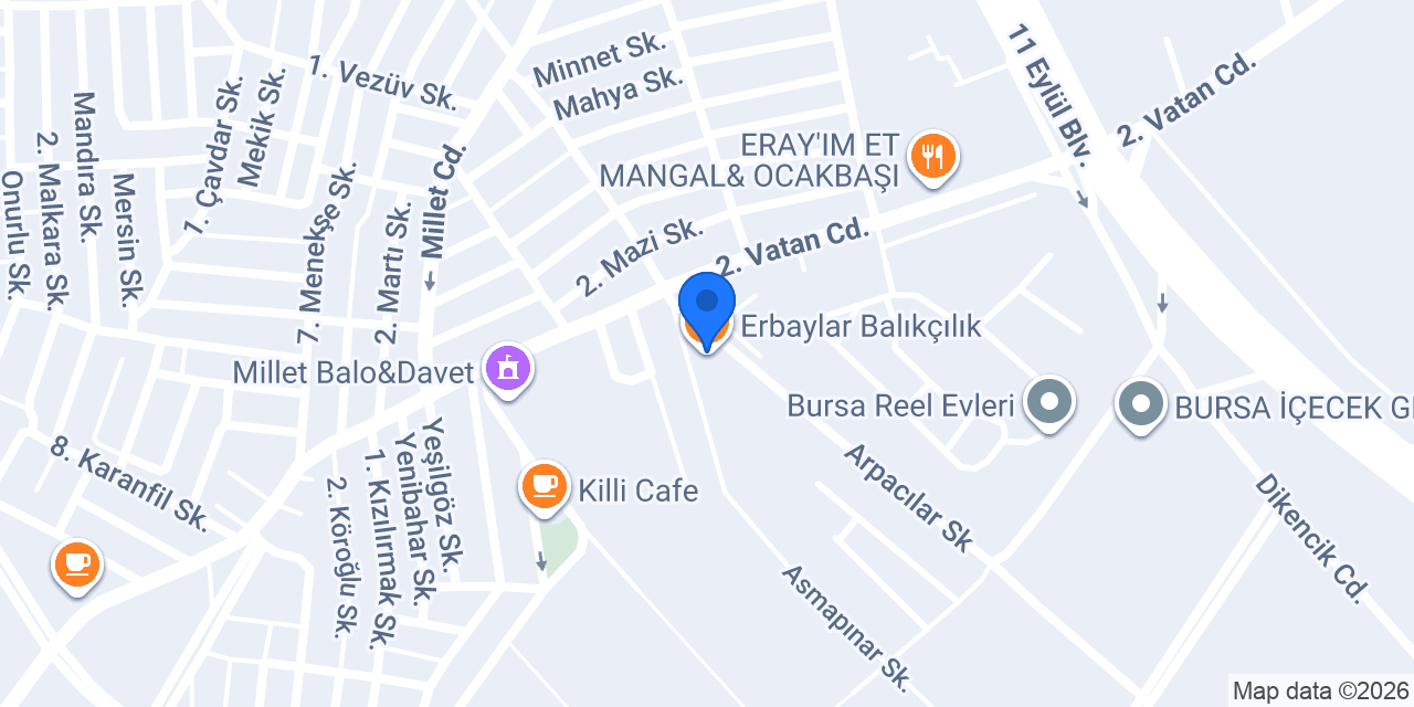 Erbaylar Balıkçılık konumu