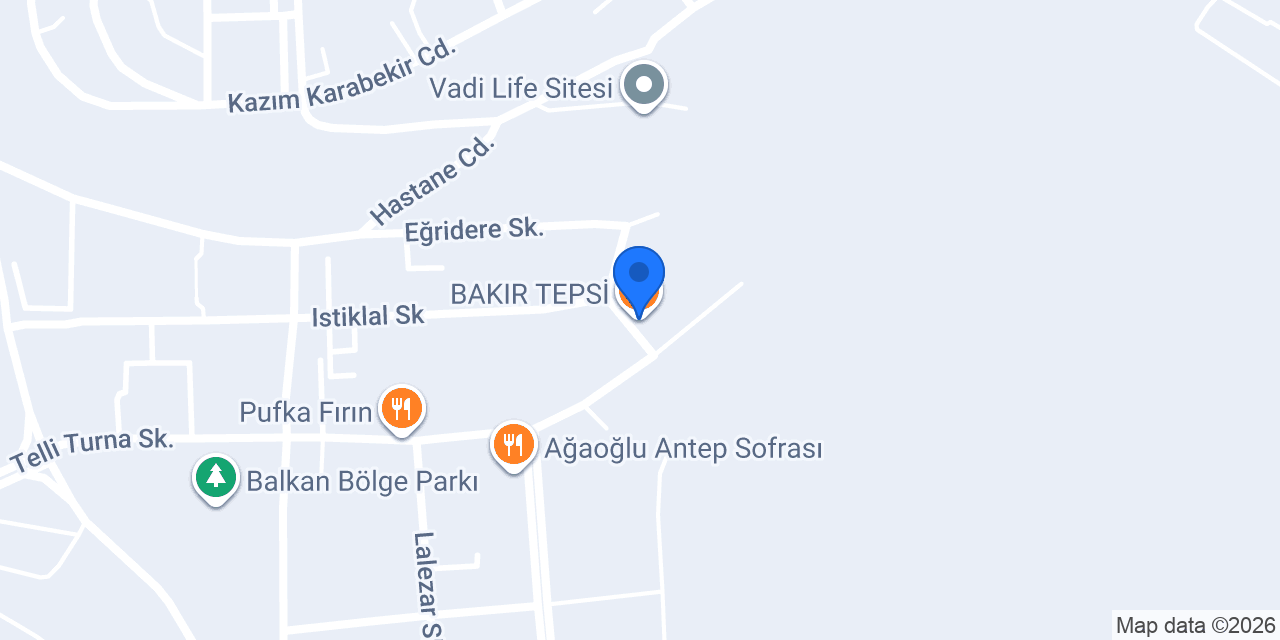 BAKIR TEPSİ konumu