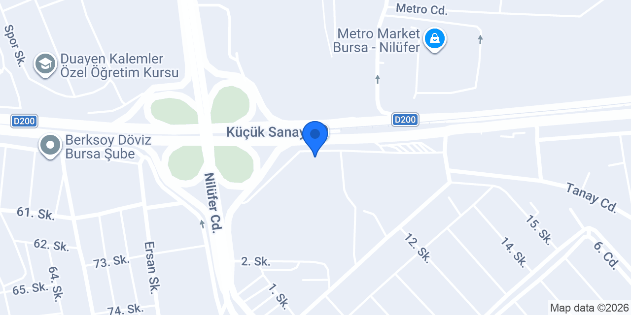 Bursa Laptop Onarım Merkezi - Nilüfer konumu