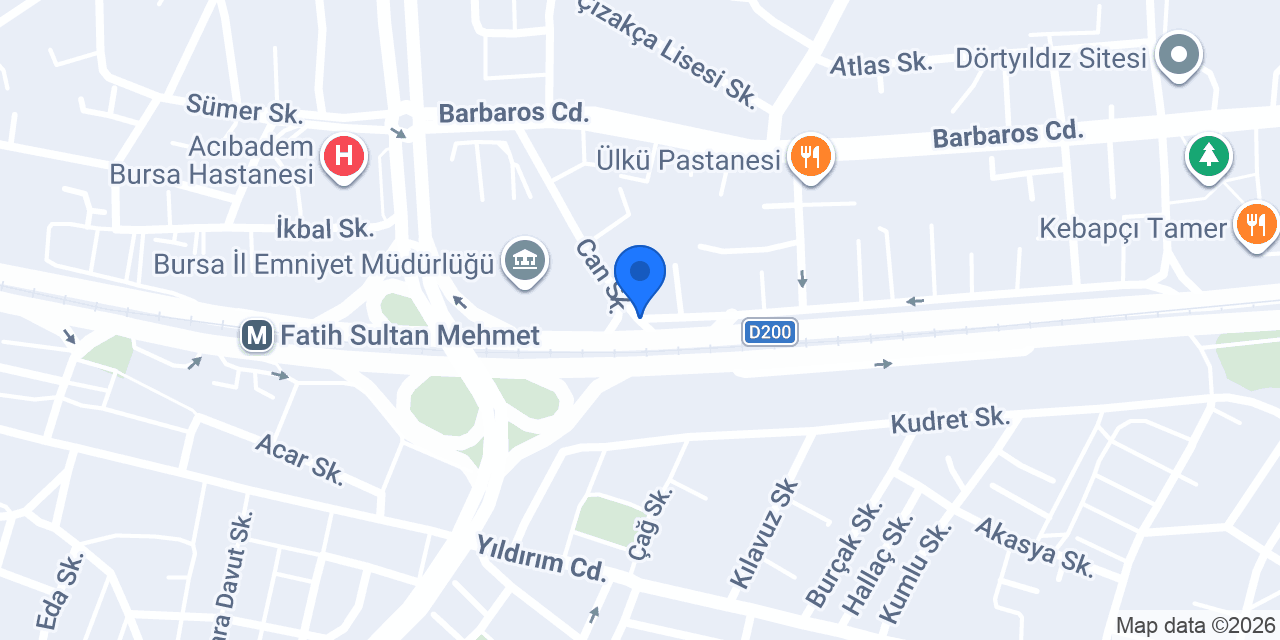 Bursa Optik konumu