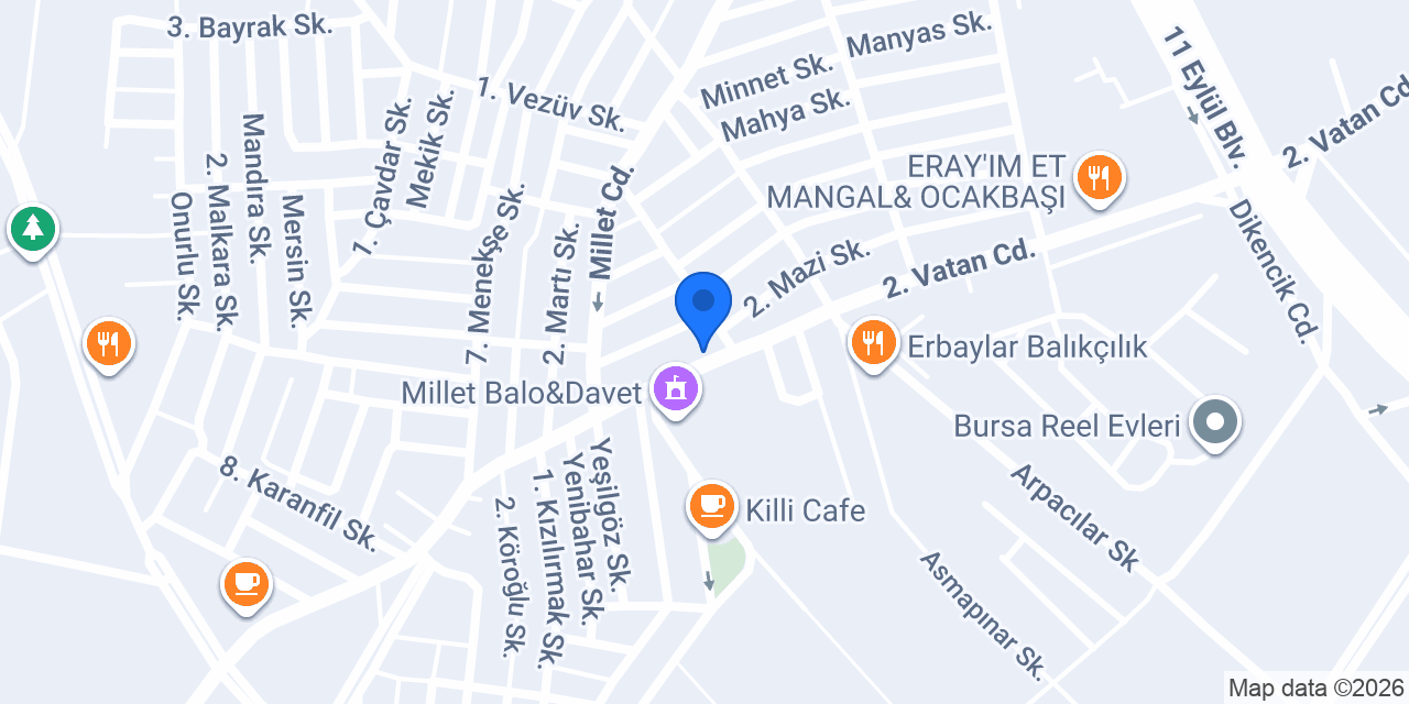 Mila Tasarım konumu