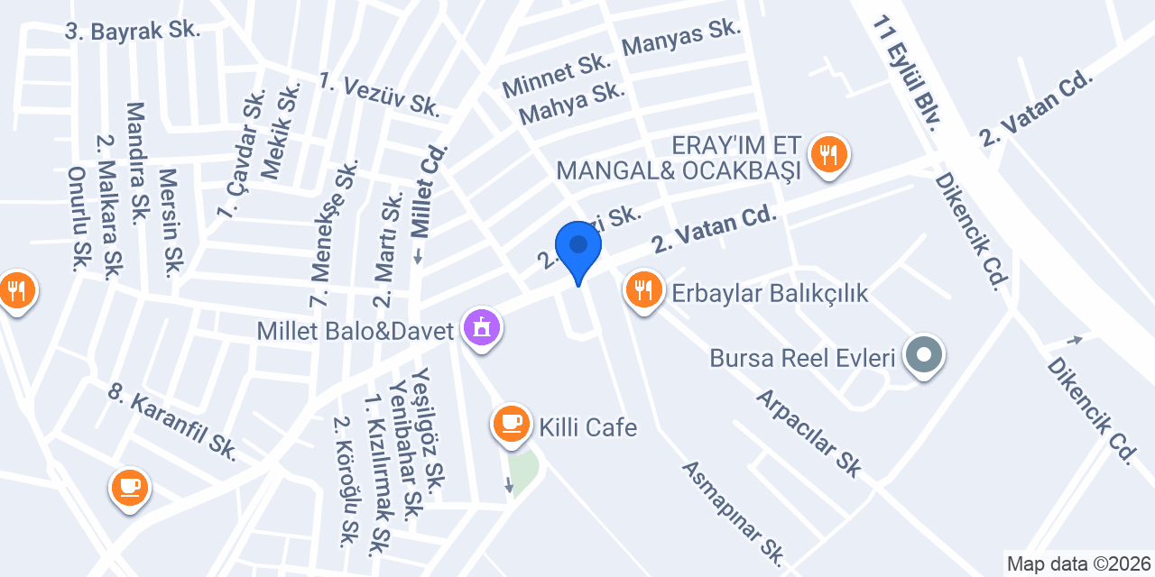 Elif Cafe konumu