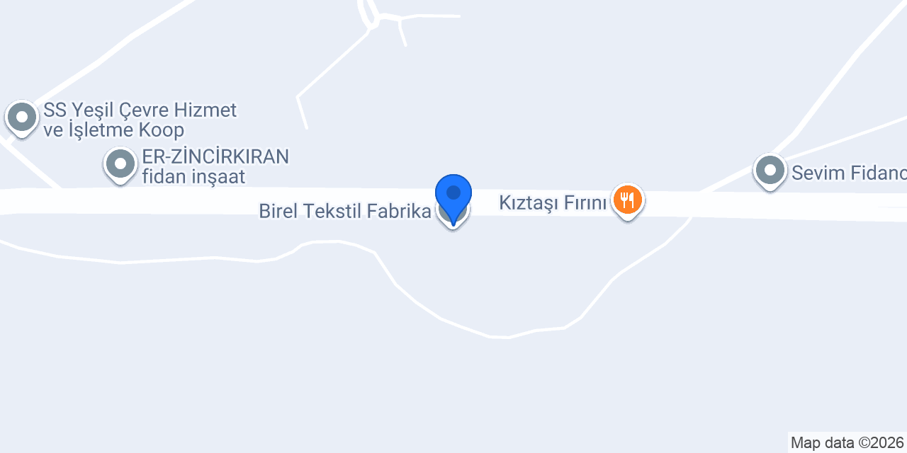 Birel Tekstil Fabrika konumu
