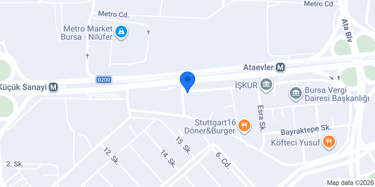 Akkar Motors Bursa konumu